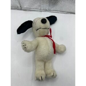 VINTAGE SNOOPY PEANUTS PLUSH TOY RED SCARF 1958 1968 UNITED FEATURE SYNDICATE